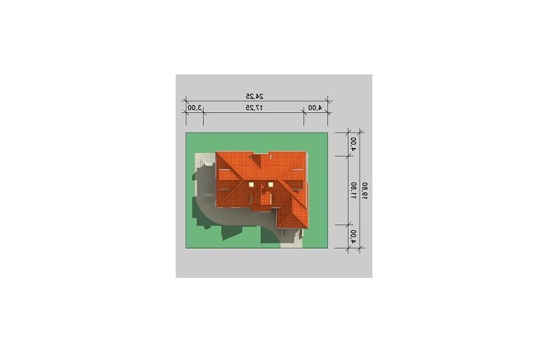 Projekt domu jednorodzinnego LK&551 - Usytuowanie - wersja lustrzana
