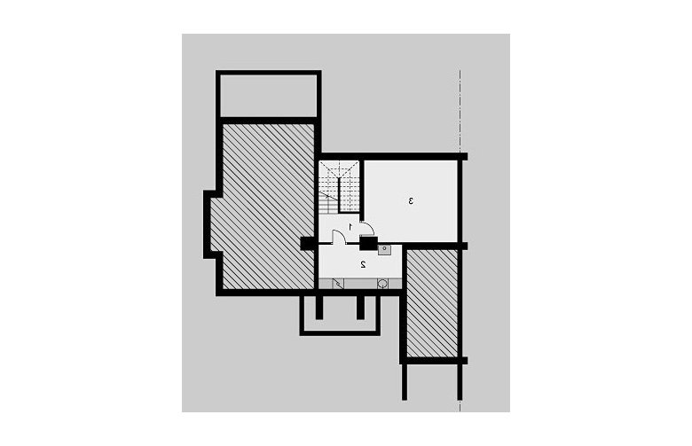 Projekt domu bliźniaczego LK&552 - piwnica