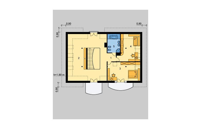 Projekt domu piętrowego LK&558 - poddasze