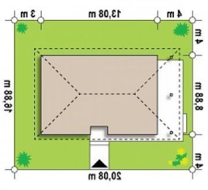 Usytuowanie budynku Z55 w wersji lustrzanej