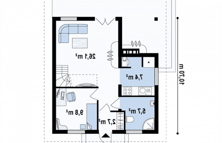 Projekt domu z bala Z30 B - 