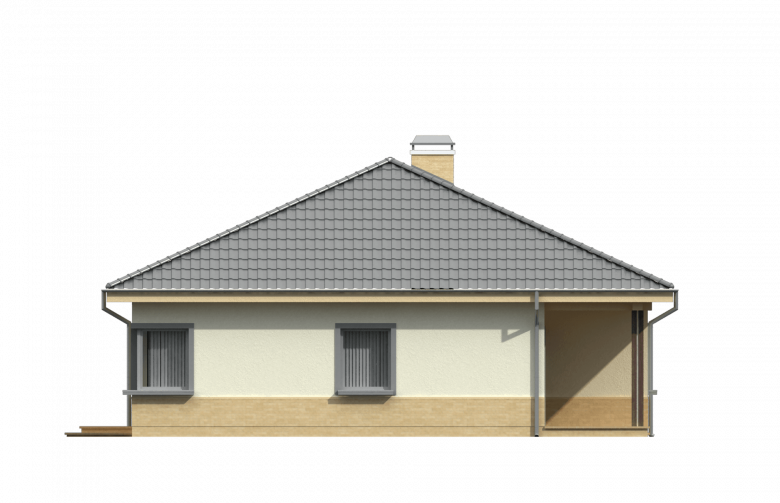 Projekt domu parterowego Z24 - elewacja 2