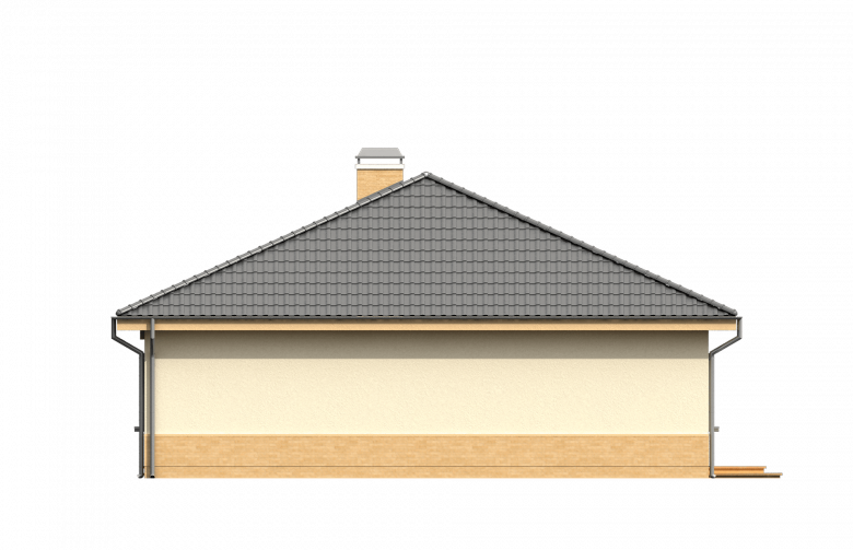 Projekt domu parterowego Z24 - elewacja 4