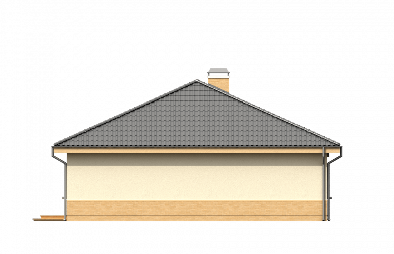 Projekt domu parterowego Z24 - elewacja 4
