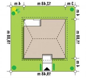 Usytuowanie budynku Z24 w wersji lustrzanej