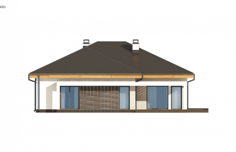 Projekt domu parterowego Z96 - elewacja 2