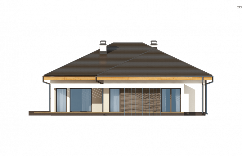 Projekt domu parterowego Z96 - elewacja 2