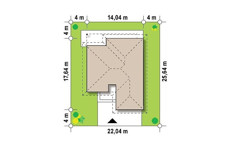 Projekt domu parterowego Z96 - Usytuowanie