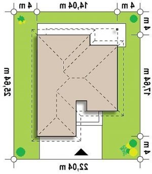 Usytuowanie budynku Z96 w wersji lustrzanej