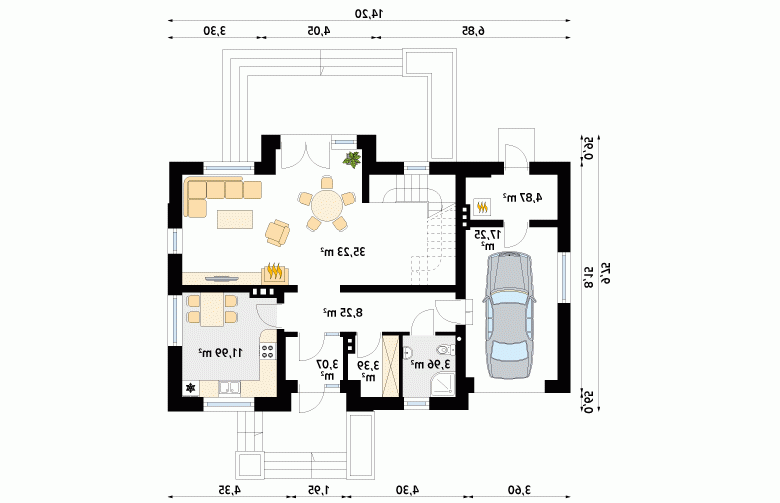 Projekt domu tradycyjnego Szafran 6 - 