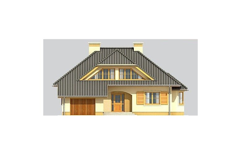 Projekt domu jednorodzinnego LK&569 - elewacja 1