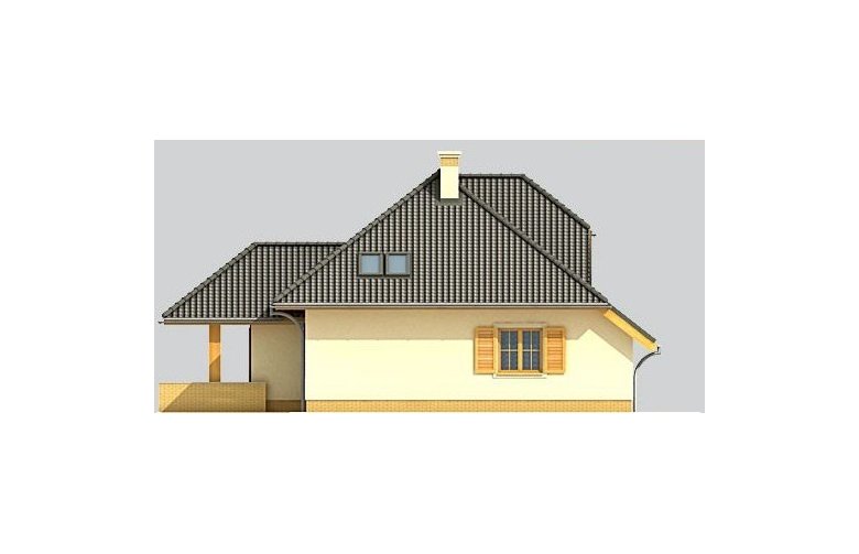 Projekt domu jednorodzinnego LK&569 - elewacja 4