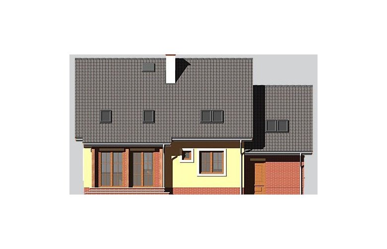 Projekt domu jednorodzinnego LK&572 - elewacja 3