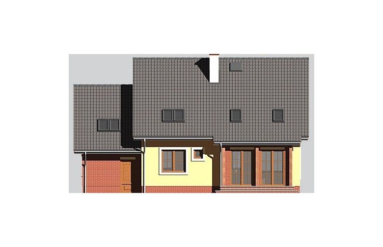 Projekt domu jednorodzinnego LK&572 - elewacja 3