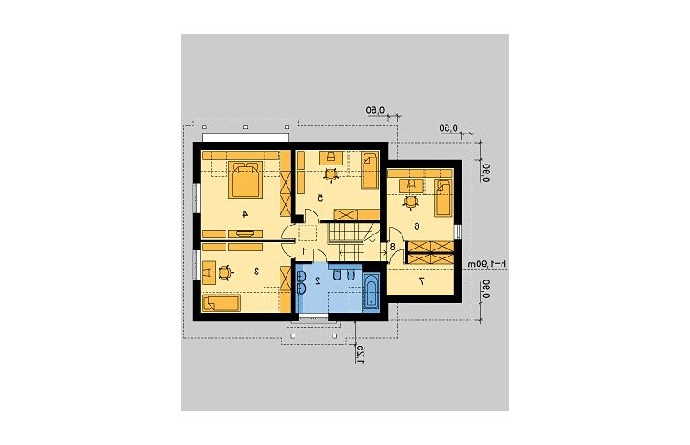 Projekt domu jednorodzinnego LK&572 - poddasze