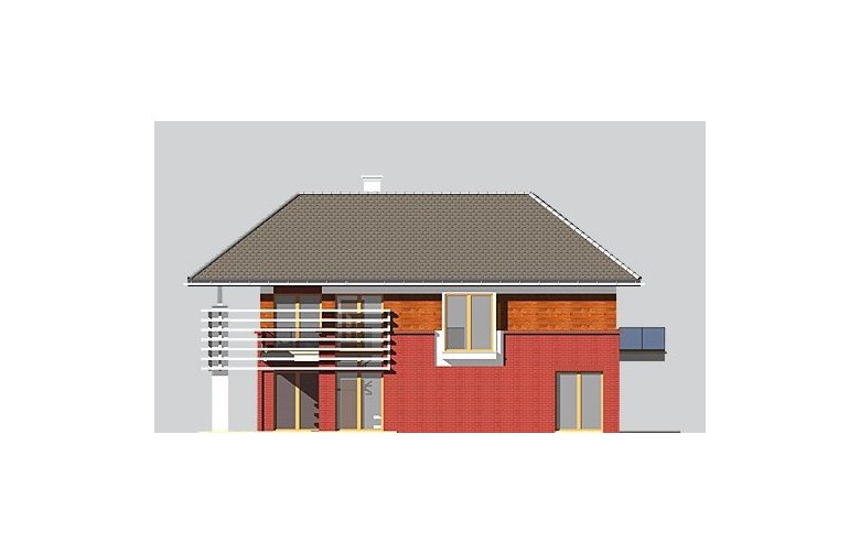 Projekt domu jednorodzinnego LK&574 - elewacja 2