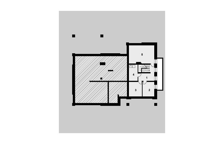 Projekt domu jednorodzinnego LK&574 - piwnica