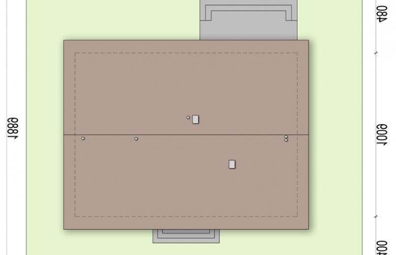 Projekt domu parterowego Daktyl 2 - Usytuowanie - wersja lustrzana