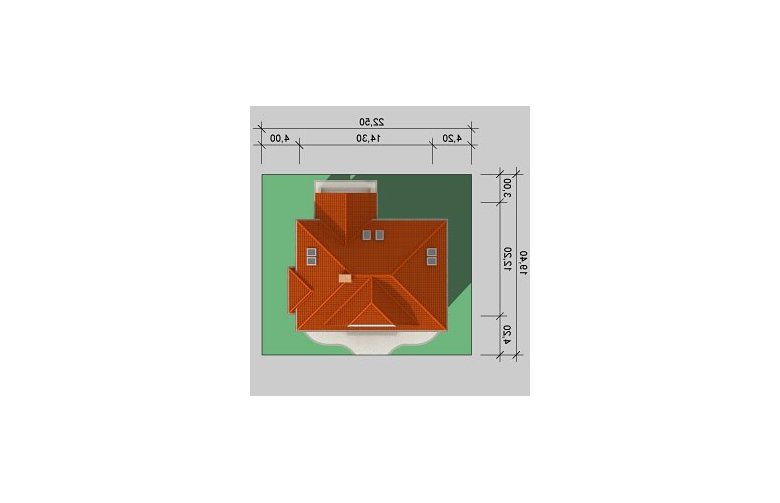 Projekt domu jednorodzinnego LK&579 - Usytuowanie - wersja lustrzana