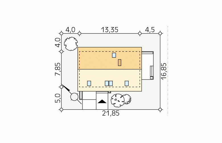 Projekt domu wielorodzinnego Alicja 2 - Usytuowanie