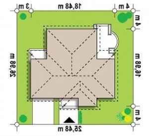 Usytuowanie budynku Z17 w wersji lustrzanej