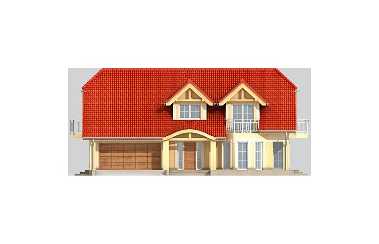 Projekt domu jednorodzinnego LK&585 - elewacja 1