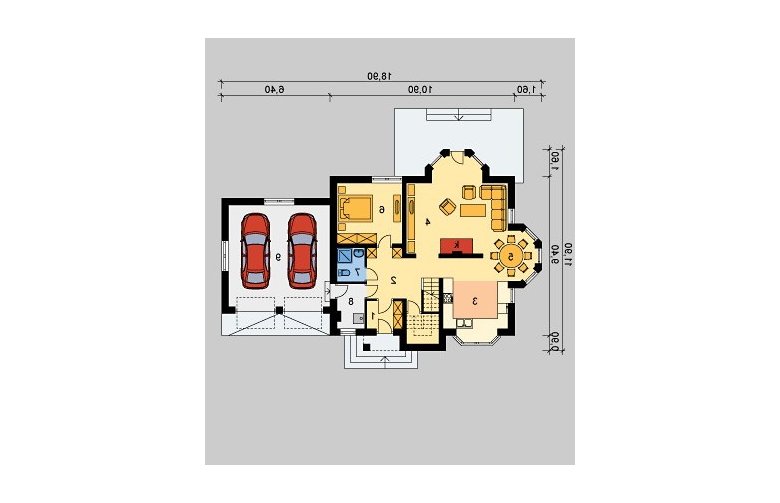 Projekt domu jednorodzinnego LK&586 - parter