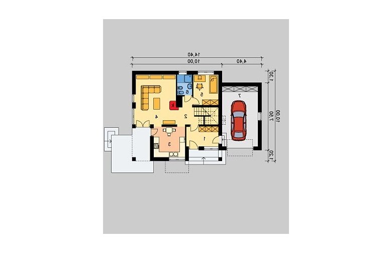 Projekt domu jednorodzinnego LK&588 - parter