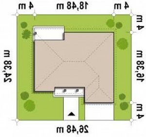 Usytuowanie budynku Z26 w wersji lustrzanej