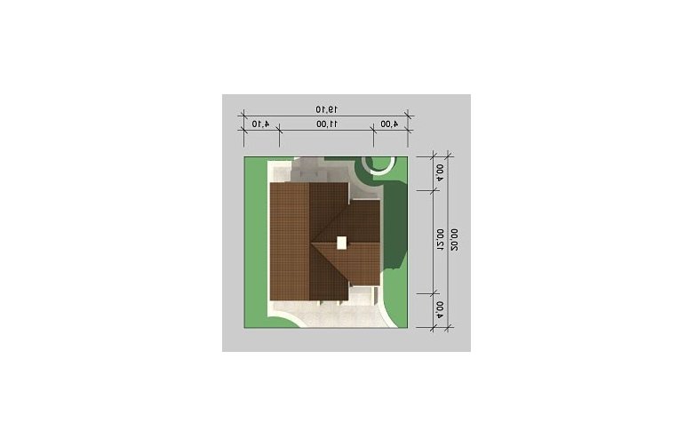 Projekt domu jednorodzinnego LK&595 - Usytuowanie - wersja lustrzana