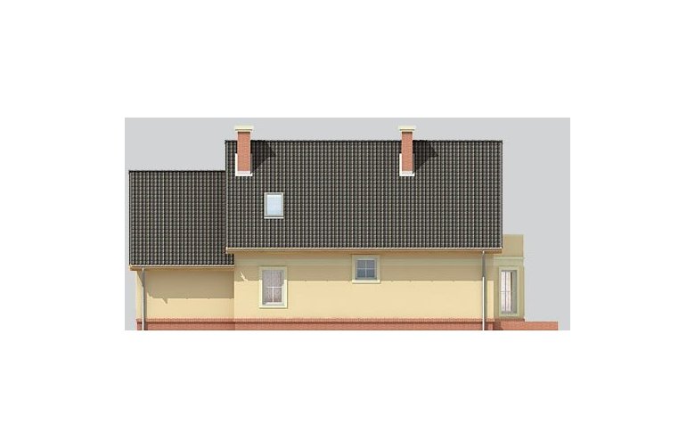 Projekt domu jednorodzinnego LK&597 - elewacja 3