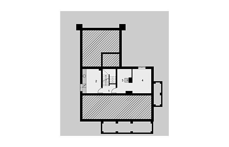 Projekt domu jednorodzinnego LK&599 - piwnica