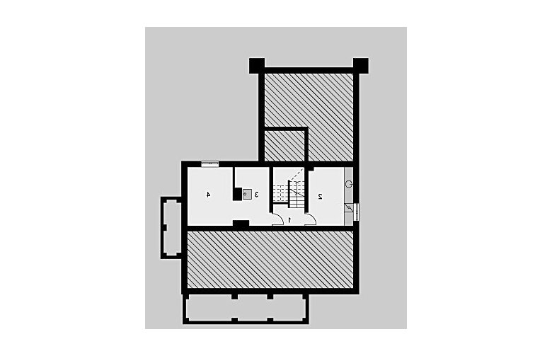 Projekt domu jednorodzinnego LK&599 - piwnica
