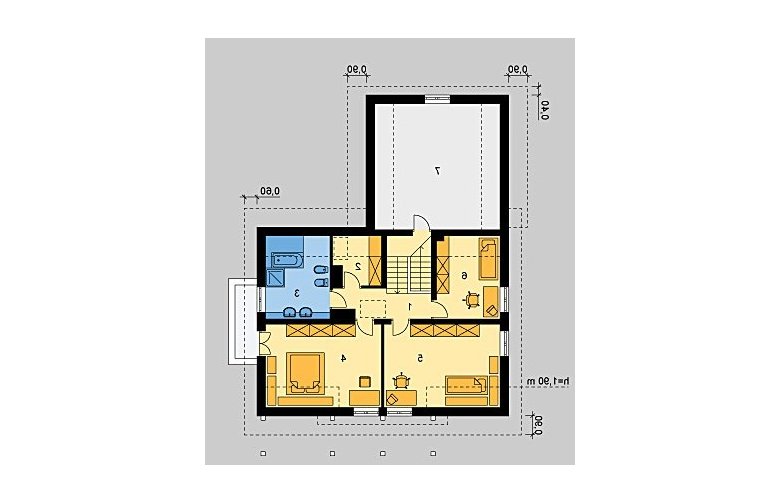 Projekt domu jednorodzinnego LK&599 - poddasze