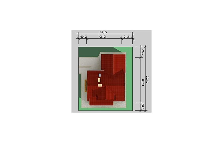 Projekt domu jednorodzinnego LK&599 - Usytuowanie - wersja lustrzana