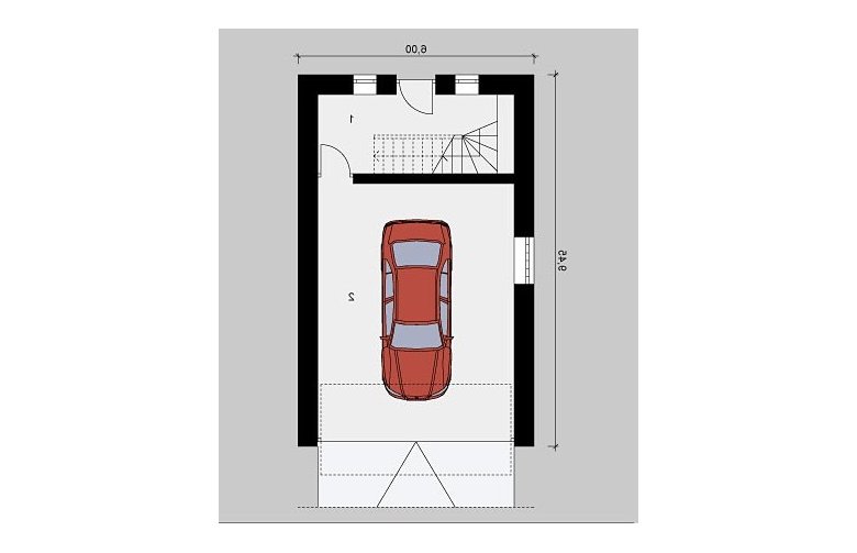 Projekt garażu G24 - parter