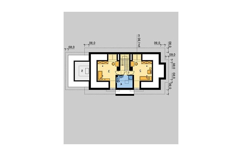 Projekt domu piętrowego LK&600 - poddasze