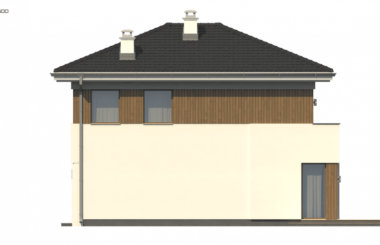 Projekt domu jednorodzinnego Z295 - elewacja 1