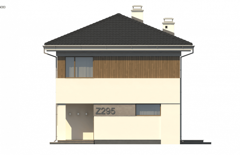 Projekt domu jednorodzinnego Z295 - elewacja 2