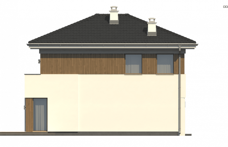Projekt domu jednorodzinnego Z295 - elewacja 1