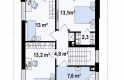 Projekt domu jednorodzinnego Z295 - rzut poddasza