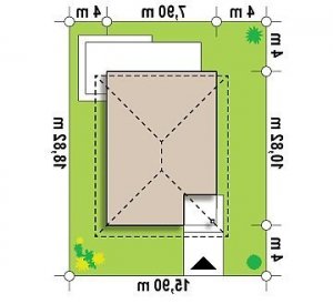 Usytuowanie budynku Z295 w wersji lustrzanej