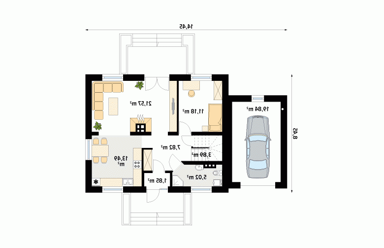 Projekt domu tradycyjnego Azalia 5 - 