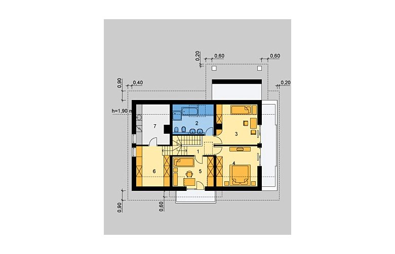 Projekt domu jednorodzinnego LK&603 - poddasze