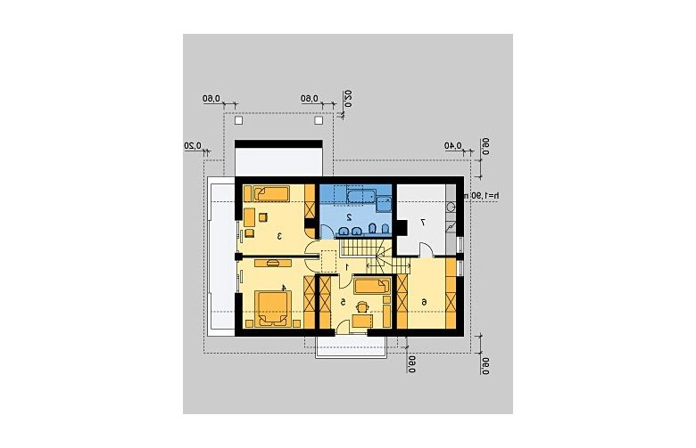 Projekt domu jednorodzinnego LK&603 - poddasze