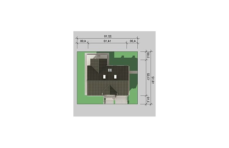 Projekt domu jednorodzinnego LK&603 - Usytuowanie - wersja lustrzana