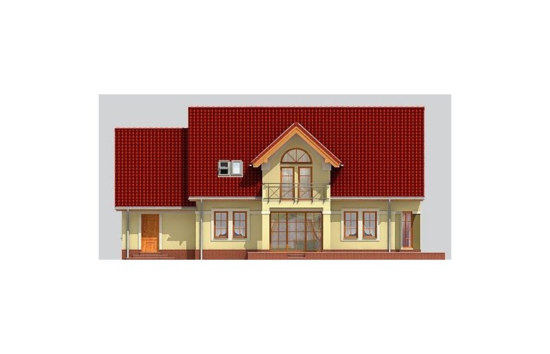 Projekt domu jednorodzinnego LK&604 - elewacja 3