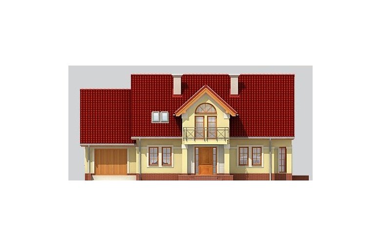 Projekt domu jednorodzinnego LK&604 - elewacja 1