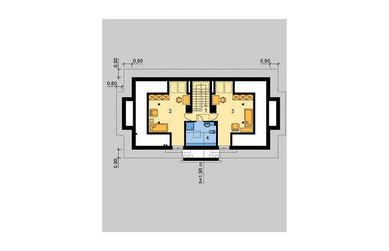 Projekt domu piętrowego LK&605 - poddasze