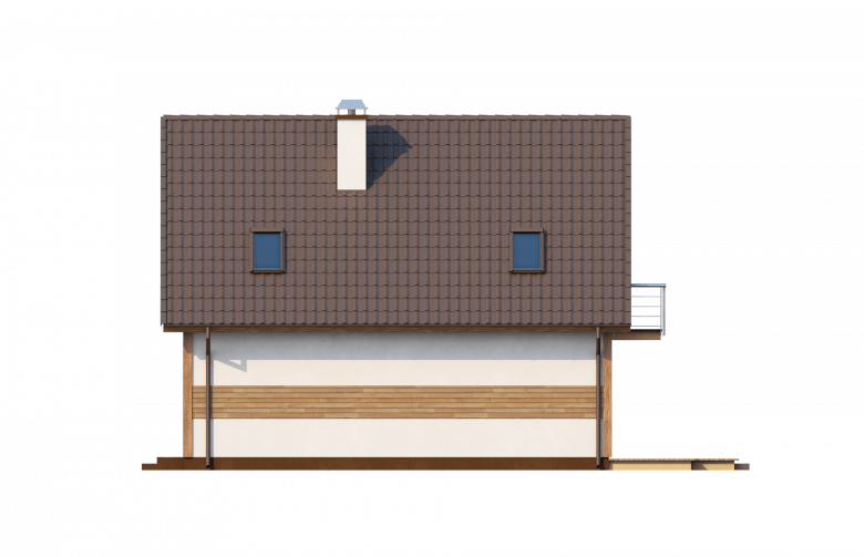 Projekt domu jednorodzinnego Z45 - elewacja 1